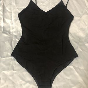 New Spaghetti Strap Black Bodysuit Small